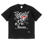 PERSIS X YESZY T-SHIRT ONE NATION UNDER FOOTBAL - BLACK