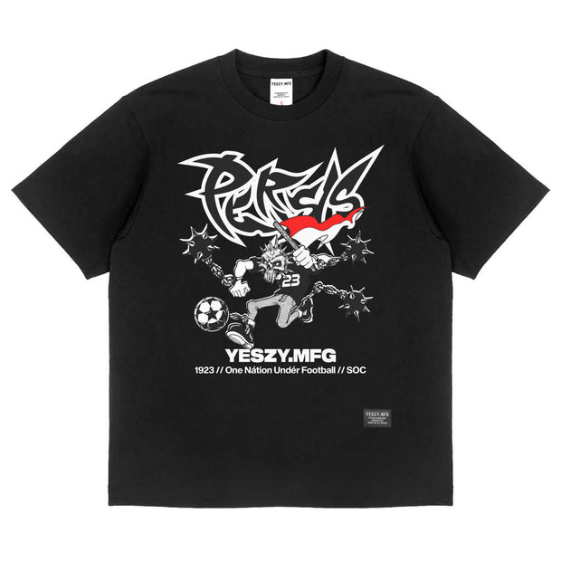 PERSIS X YESZY T-SHIRT ONE NATION UNDER FOOTBAL - BLACK