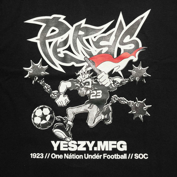 PERSIS X YESZY T-SHIRT ONE NATION UNDER FOOTBAL - BLACK