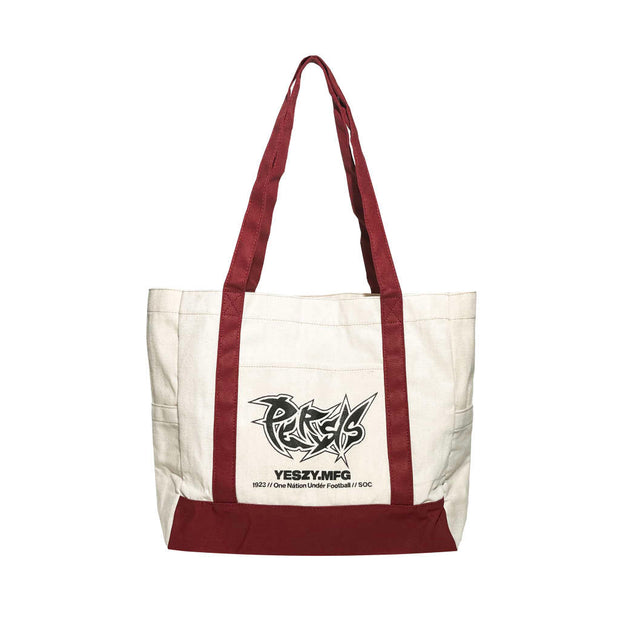 PERSIS X YESZY  TOTEBAG ONE NATION UNDER FOOTBAL - WHITE