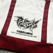 PERSIS X YESZY  TOTEBAG ONE NATION UNDER FOOTBAL - WHITE