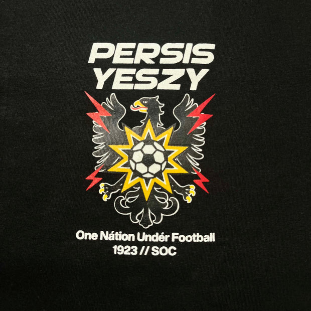 PERSIS X YESZY T-SHIRT LONGSLEEVE ONE NATION UNDER FOOTBAL - BLACK