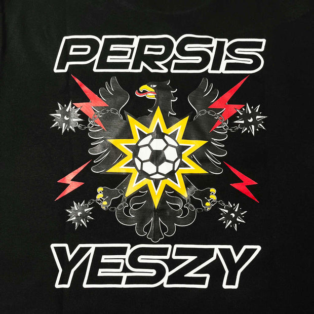 PERSIS X YESZY T-SHIRT LONGSLEEVE ONE NATION UNDER FOOTBAL - BLACK