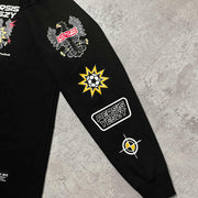 PERSIS X YESZY T-SHIRT LONGSLEEVE ONE NATION UNDER FOOTBAL - BLACK