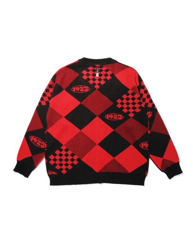 Knitwear Persis Checkerboard - Merah