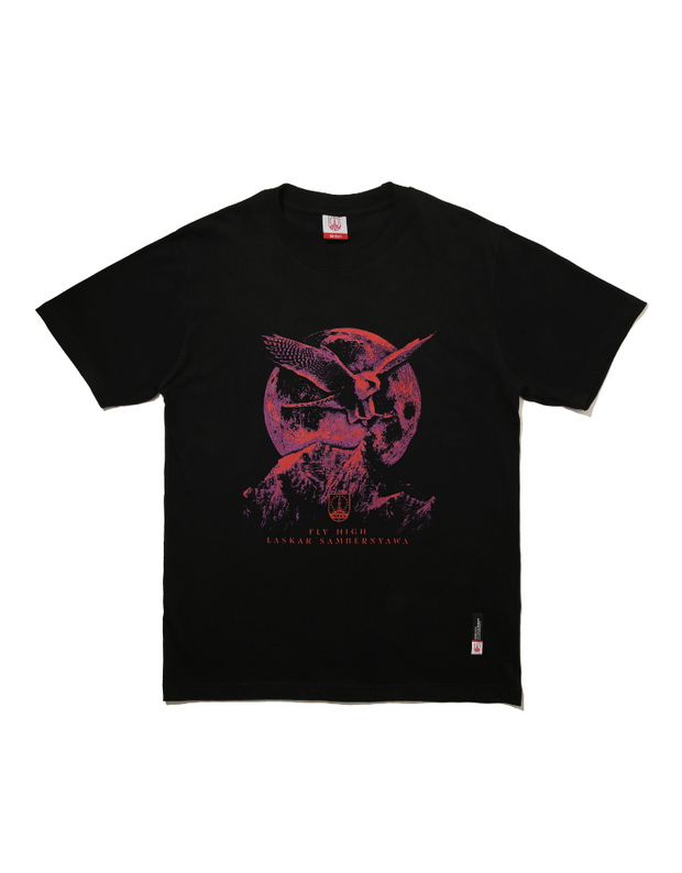 T-Shirt Persis Flying Alap-Alap - Black