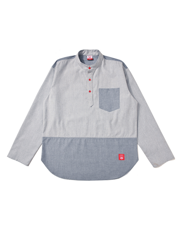 Persis Changi Two Tone Shirt Long Sleeve - Khaki