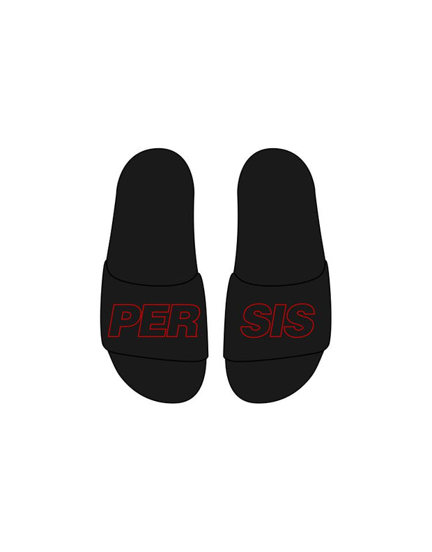 Persis Slippers Letter - Hitam
