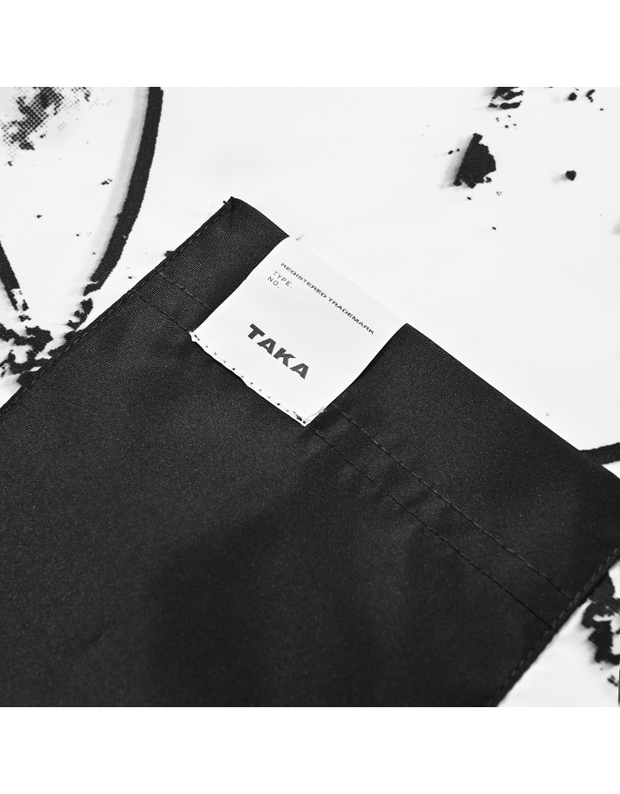 Persis X Taka - Court Boxy Printed Shirt Abtract - Black