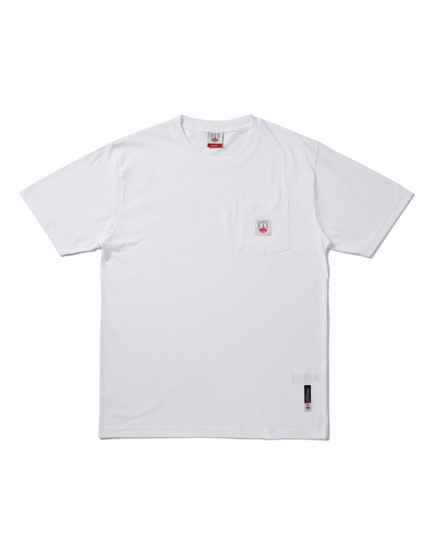 T-Shirt Persis Basic Pocket Logo -White