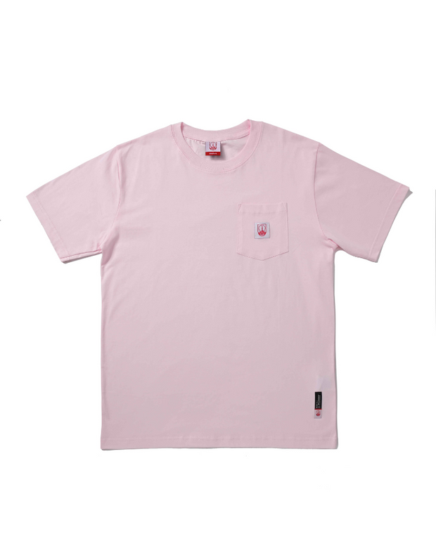 T-Shirt Persis Basic Pocket Logo - Baby Pink